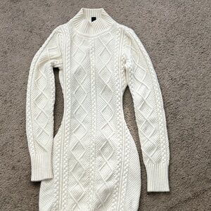 Windsor Cream Long Sleeve Knit Dress